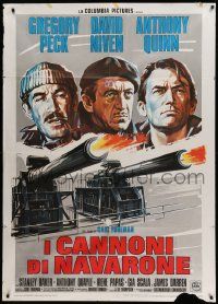 9z342 GUNS OF NAVARONE Italian 1p R60s Olivetti art of Gregory Peck, David Niven & Anthony Quinn!