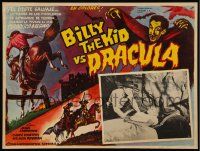 9z524 BILLY THE KID VS. DRACULA Mexican LC '67 Chuck Courtney & sleeping blonde, vampire border art