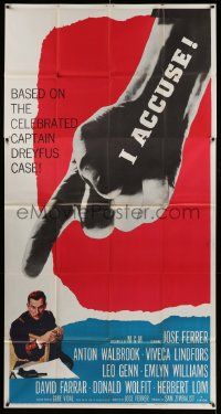 1b651 I ACCUSE 3sh '58 director Jose Ferrer stars as Captain Dreyfus, huge pointing finger image!