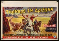 1f574 FORTY GUNS Belgian '57 Samuel Fuller, art of Barbara Stanwyck & Barry Sullivan on horseback!