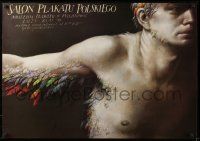 1f168 SALON PLAKATU POLSKIEGO exhibition Polish 27x38 '91 strange Wieslaw Walkuski art!