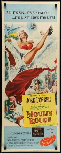 1h831 MOULIN ROUGE insert '53 Jose Ferrer as Toulouse-Lautrec, Zsa Zsa Gabor, sexy art!