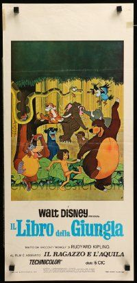 1h440 JUNGLE BOOK Italian locandina R70s Walt Disney cartoon classic, Mowgli & friends!