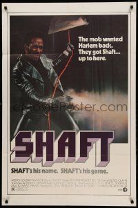 1j794 SHAFT 1sh '71 classic image of Richard Roundtree, hotter than Bond, cooler than Bullitt