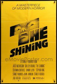 1j799 SHINING studio style 1sh '80 Stephen King & Stanley Kubrick, iconic art by Saul Bass!