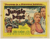 1k246 JUNGLE HEAT TC '57 super sexy Mari Blanchard & Lex Barker trapped in a steaming inferno!