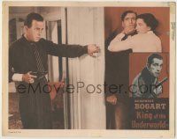 1k781 KING OF THE UNDERWORLD LC R56 Humphrey Bogart with gun by doctor Kay Francis hiding!