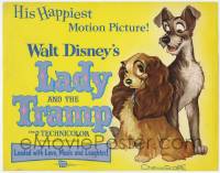 1k262 LADY & THE TRAMP TC R62 Disney classic cartoon, great images of the top dog cast!