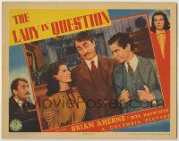 1k787 LADY IN QUESTION LC '40 Brian Aherne between beautiful Rita Hayworth & young Glenn Ford!