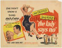 1k266 LADY SAYS NO TC '51 sexy Joan Caulfield was willing to learn about men from David Niven!