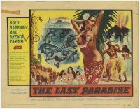 1k271 LAST PARADISE TC '57 art of super sexy topless island babes + men fighting sharks!