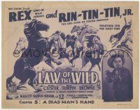 1k274 LAW OF THE WILD chapter 5 TC '34 Rin Tin Tin Jr. & Rex King of the Wild Horses, Mascot serial