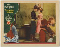 1k794 LAWLESS LEGION LC '29 Ken Maynard romancing pretty Nora Lane by Abraham Lincoln portrait!