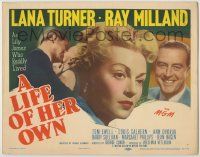 1k282 LIFE OF HER OWN TC '50 sexy Lana Turner as Lily James who really lived, Ray Milland!