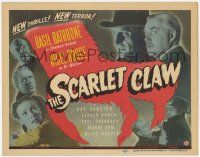 1k437 SCARLET CLAW TC '44 Basil Rathbone as Sherlock Holmes, Nigel Bruce as Watson, cool montage!