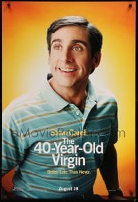 1r463 40 YEAR OLD VIRGIN teaser DS 1sh '05 Steve Carell, better late than never!