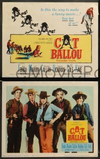 1w099 CAT BALLOU 8 LCs '65 sexy cowgirl Jane Fonda, cowboys Michael Callan, Dwayne Hickman!