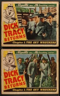 1w634 DICK TRACY RETURNS 4 chapter 1 LCs R48 Ralph Byrd as Chester Gould's famous detective, serial