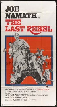 2c126 LAST REBEL 3sh '71 cool art of Joe Namath, Woody Strode, Jack Elam!