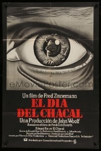 2c225 DAY OF THE JACKAL Argentinean '73 Zinnemann assassination classic, master killer Edward Fox!