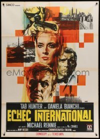 2c834 LAST CHANCE export Italian 1p '68 Avelli art of Tab Hunter, Daniela Bianchi & Michael Rennie!