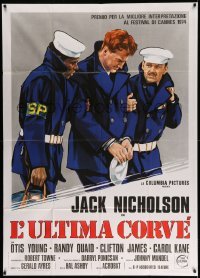 2c835 LAST DETAIL Italian 1p '74 different art of Jack Nicholson, Randy Quaid & Otis Young!