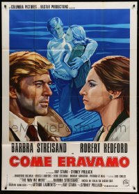 2c980 WAY WE WERE Italian 1p '74 completely different art of Barbra Streisand & Robert Redford!