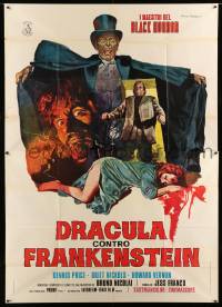 2c463 DRACULA PRISONER OF FRANKENSTEIN Italian 2p '73 Jess Franco, best Gasparri monster art!