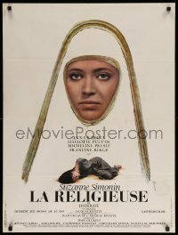 2f806 NUN French 24x32 '66 Anna Karina, Suzanne Simonin, Ferracci artwork!