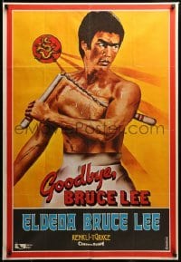 2f099 GOODBYE BRUCE LEE Turkish '77 great kung fu artwork, long live the king!