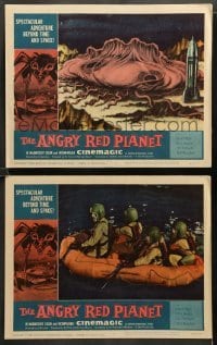 2k751 ANGRY RED PLANET 2 LCs '60 images of soldiers on life raft and cool sci-fi artwork of alien!