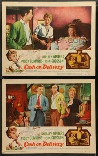 2k771 CASH ON DELIVERY 2 LCs '56 Shelley Winters, Peggy Cummins, John Gregson, English!