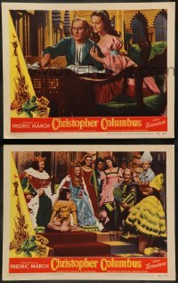 2k775 CHRISTOPHER COLUMBUS 2 LCs '49 Fredric March in the title role, Florence Eldridge!