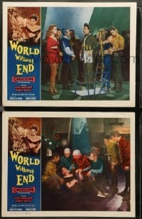 2k997 WORLD WITHOUT END 2 LCs '56 CinemaScope sci-fi thriller hurls you into the year 2508!