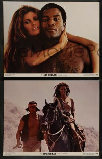 2k349 100 RIFLES 7 color 11x14 stills '69 1 w/ classic c/u of Raquel Welch & barechested Jim Brown!