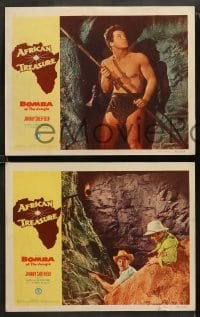 2k351 AFRICAN TREASURE 7 LCs '52 Johnny Sheffield as Bomba of the Jungle + Kimbbo the Chimp!