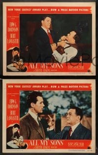 2k398 ALL MY SONS 6 LCs '48 Burt Lancaster, Edward G. Robinson, from Arthur Miller's play!