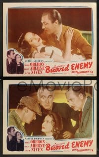 2k462 BELOVED ENEMY 5 LCs R44 Merle Oberon's weapons captured a killer, David Niven, Brian Aherne!