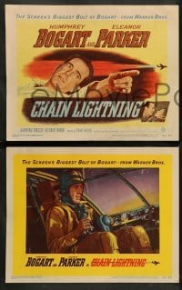 2k086 CHAIN LIGHTNING 8 LCs '49 great images of military test pilot Humphrey Bogart, Parker!