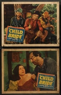 2k642 CHILD BRIDE 3 LCs '38 one w/frightened teen being grabbed and her dress falling off!