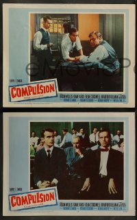 2k643 COMPULSION 3 LCs '59 Stockwell & Dillman try to commit the perfect murder, Orson Welles!