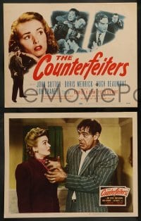 2k095 COUNTERFEITERS 8 LCs '48 John Sutton, Lon Chaney, Doris Merrick, Sam Newfield directed!