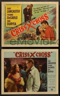 2k101 CRISS CROSS 8 LCs R58 Burt Lancaster & Yvonne De Carlo, Robert Siodmak film noir!