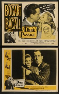 2k106 DARK PASSAGE 8 LCs R56 great images of Humphrey Bogart, Lauren Bacall and Clifton Young!