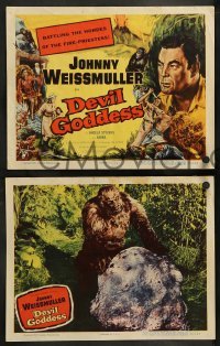 2k118 DEVIL GODDESS 8 LCs '55 Johnny Weissmuller is NOT Jungle Jim, battling the fire-priestess!