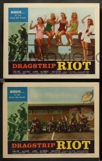 2k542 DRAGSTRIP RIOT 4 LCs '58 youth gone wild, classic biker gang border artwork!