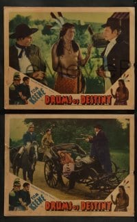 2k543 DRUMS OF DESTINY 4 LCs '37 great images of soldier Tom Keene & Edna Lawrence!