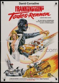 2r604 DEATH RACE 2000 German '75 cool different car racing sci-fi art with David Carradine!