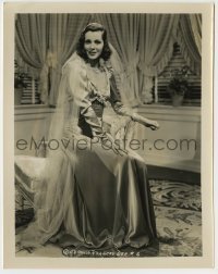 2w352 FRANCES DEE 8x10.25 still '39 sitting on chair in wedding gown from Coast Guard!