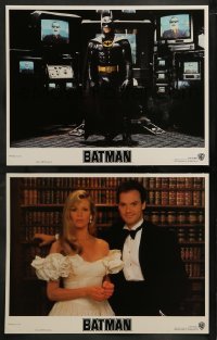 3g853 BATMAN 2 LCs '89 Michael Keaton in costume & with sexy Kim Basinger, directed by Tim Burton!